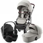 Коляска 3 в 1 Britax Roemer Smile 5Z Lux Collection+Baby-Safe Pro, Linen Grey+Space Black