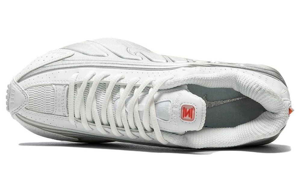 Кроссовки Nike Shox R4 "White And Metallic Silver" (Женская размерная сетка)