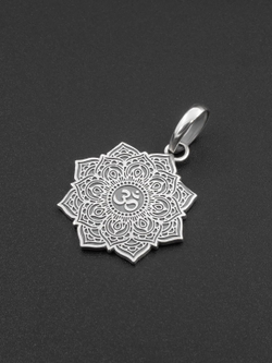 Подвеска мандала серебряная