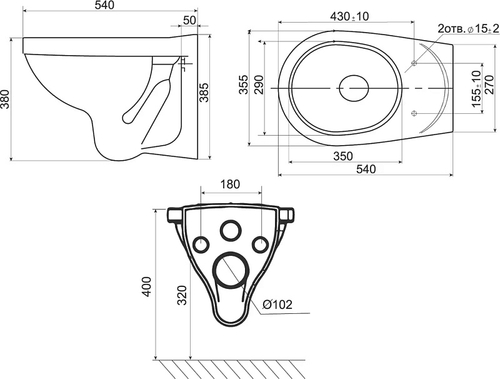 ПЭК Santeri Альфа комфорт, комплект инсталляции с унитазом с сиденьем Микролифт, белая кнопка смыва (1.3816.4.S00.00B.2)