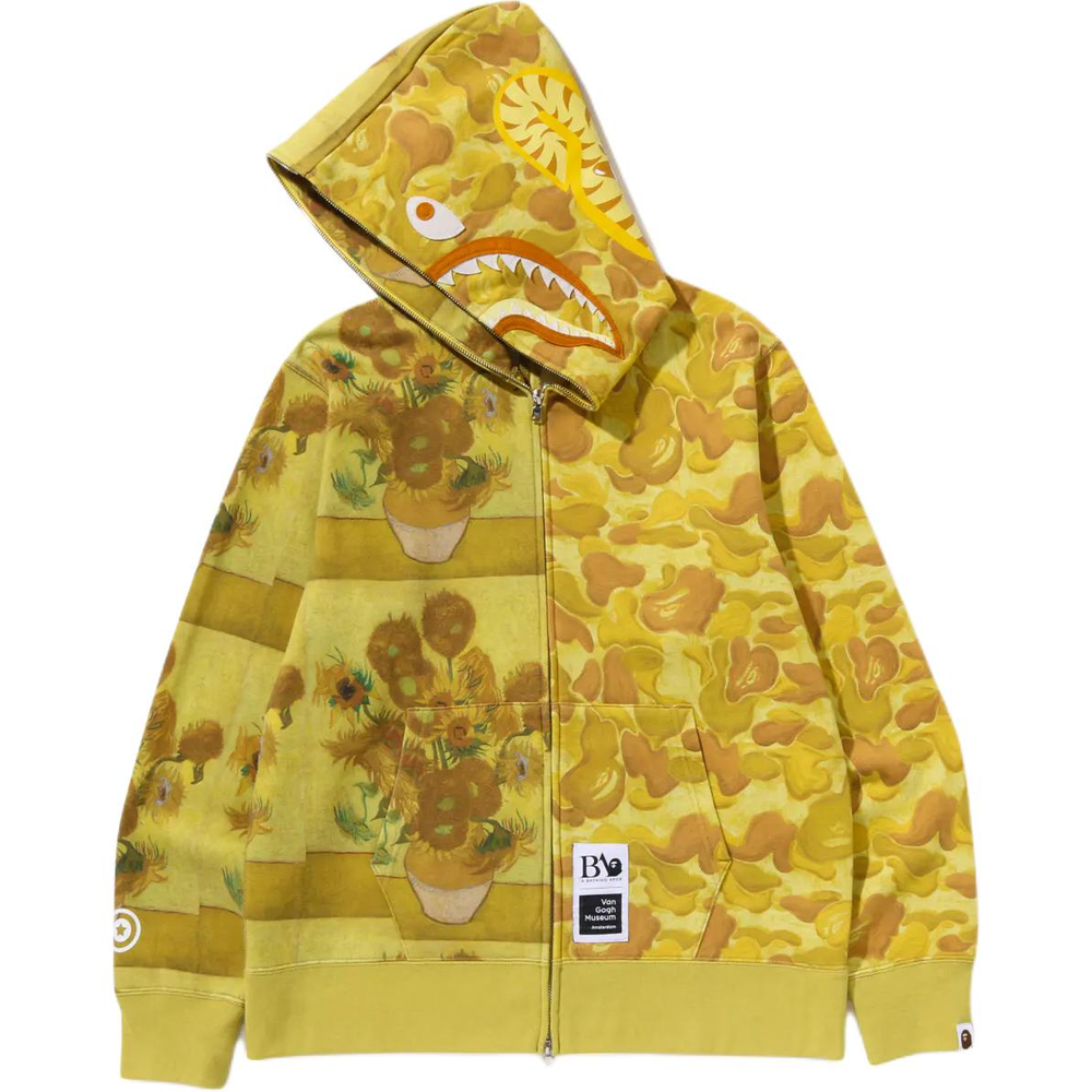 A Bathing Ape X Van Gogh Museum Shark Full Zip Худи