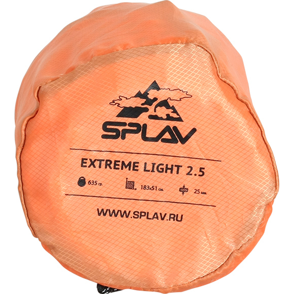 Коврик самонадувающийся Сплав Extreme Light 2.5 (183x51x2,5)