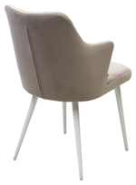 Стул М-City DISAUR Герман (Herman) Латте 25, Велюр, Белый каркас