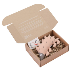 Погремушка хлопковая 14х8см Tkano Tiny world Ежик Ugo