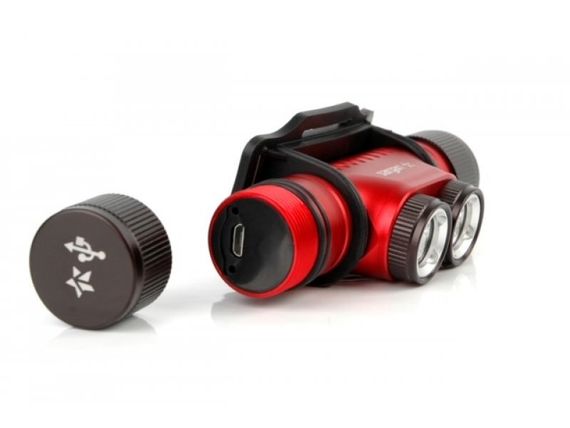 Фонарь подводный налобный Sargan Night Star 900 люмен теплый свет красно-черный