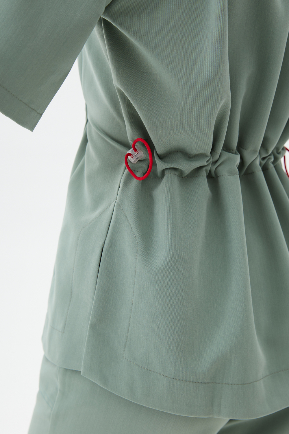 Топ с запахом медицинский женский Йошо, шалфей