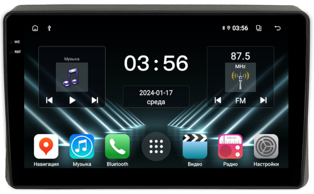 Магнитола для Renault Arkana 2019+, Duster 2 2020+ - FarCar DX1219M монитор 10.36" IPS на Android 13, 4+64Гб, CarPlay