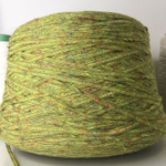DEGASCOLOR - LANIFICIO dell' OLIVO;   17% лен, 31% меринос, 37% п/а 15% п/с;    145м/100гр;  Ленточка  col.617. Зеленый с рыжими пятнами