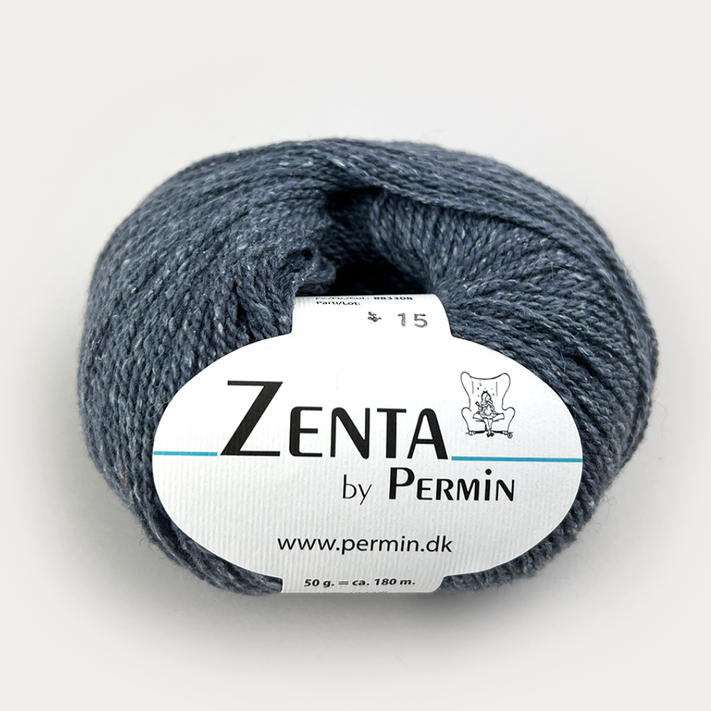 Пряжа для вязания Zenta 883308, 50% шерсть, 30% шелк, 20% нейлон (50г 180м Дания)