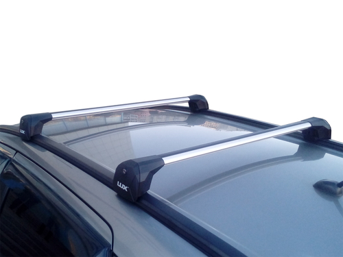Багажник LUX SCOUT для Skoda Kodiaq, внедорожник (2017- ), на интегрированные рейлинги, серебристый, арт.601171