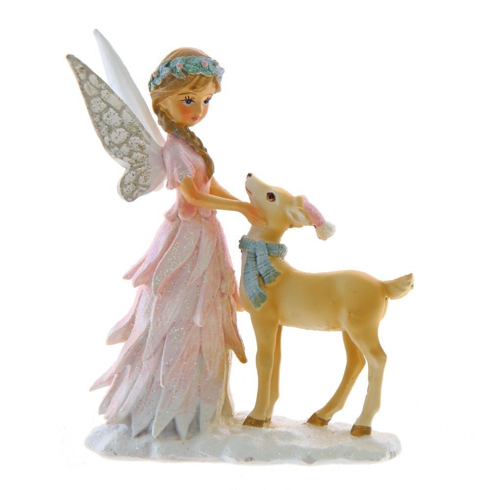 GAEM Фигурка декоративная "Фея и олененок", L7,5 W3,5 H10,5 см