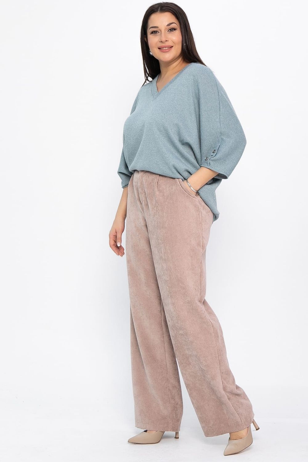 Брюки вельветовые Брауни (бежевые) Б14830-25М LT Collection