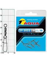 Карабин с вертлюгом для рыбалки SY-3033 №06 2 упк. по 8 шт.