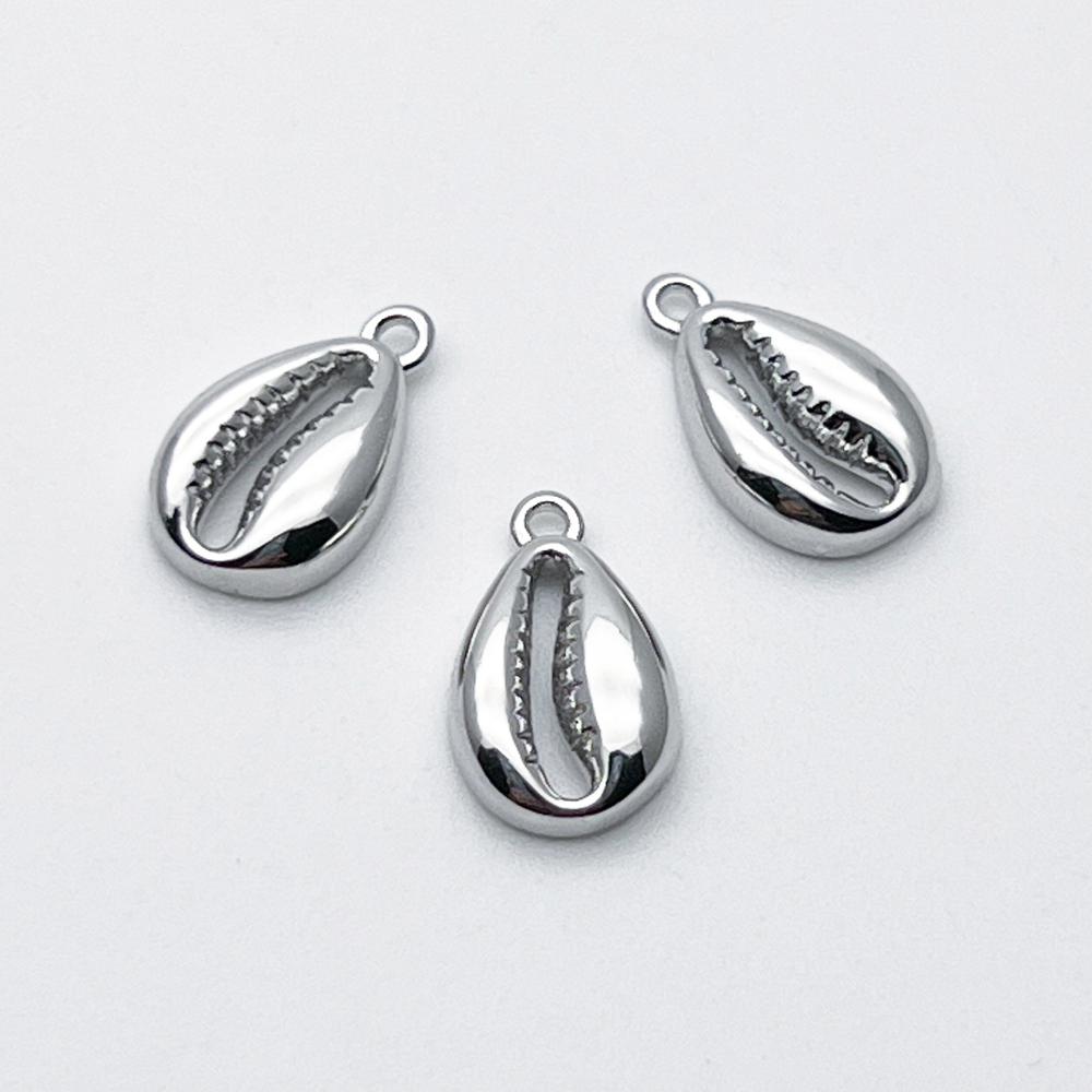 Подвеска Ракушка, цвет серебро, размер 12*7 мм, цена за 1 шт