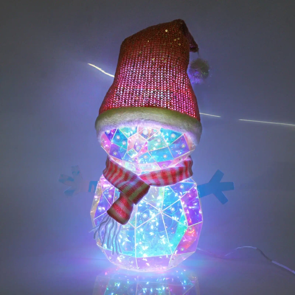 Сувенир светодиодный «Снеговичок» 24*17*37, 200 ламп LED, USB, Белый