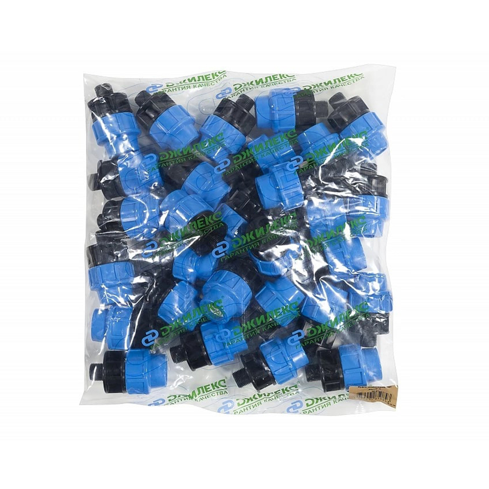 Муфта комбинированная полипропиленовая Джилекс, с наружной резьбой, 32 x 3/4" П