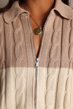 Кардиган на молнии с косами