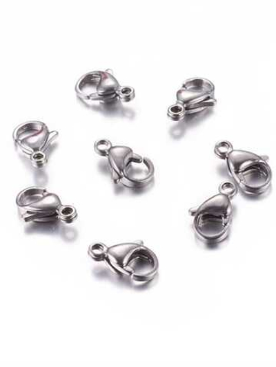 U541 Застежка, 13*8мм, карабин, нерж.сталь