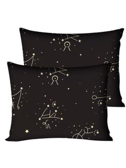 Постельное белье Simple House "Созвездие" 2-спальный   наволочки 50х70 2шт Простынь на резинке 160х200 см  Пододеяльник 175х215 см