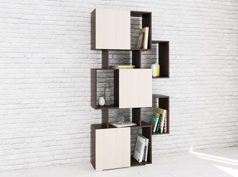 Стеллаж Ромео-9, венге/дуб молочный