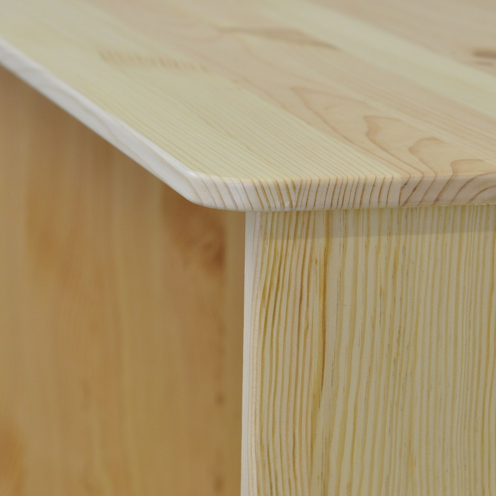 Стол компьютерный 110х70х78, Corner, угловой, письменный, с ящиками, массив сосны, лакированный, Dipriz