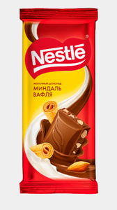 ШОКОЛАД NESTLE МОЛОЧНЫЙ С МИНДАЛЕМ И ВАФЛЕЙ 82ГР