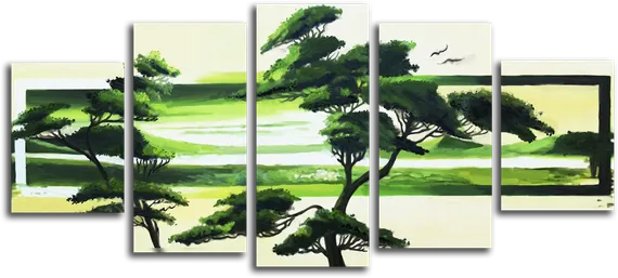 Модульная картина "Зеленая Африка"