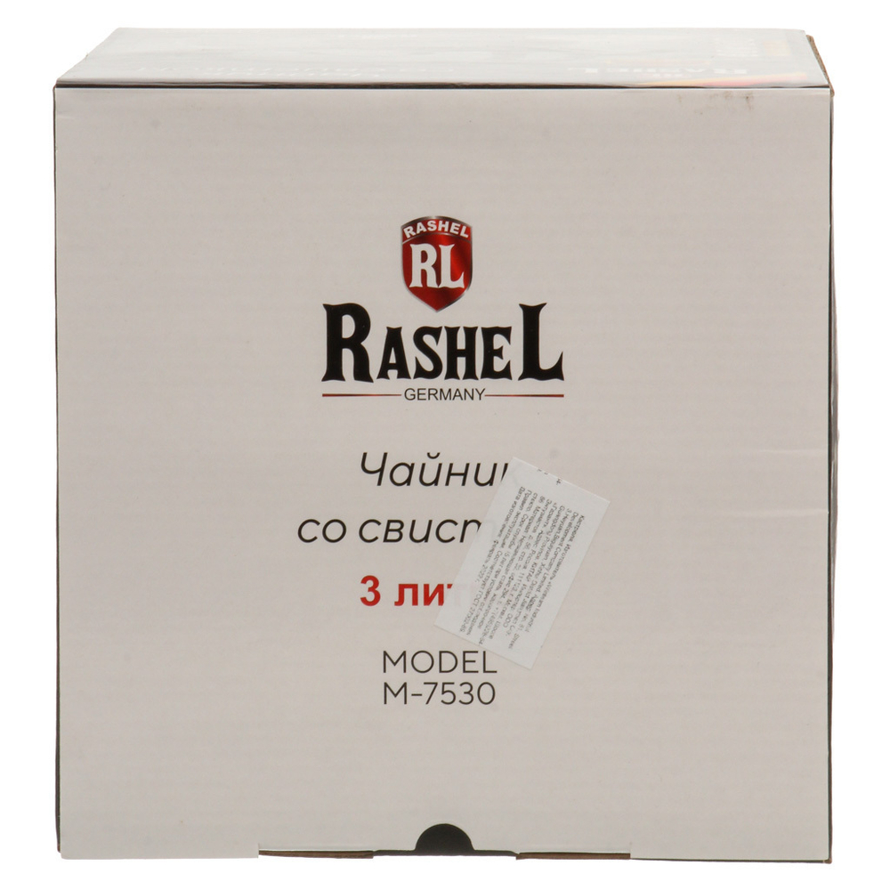 Чайник нерж, 3 л, свист, глянец, RasheL, индукц, сер, М-7530
