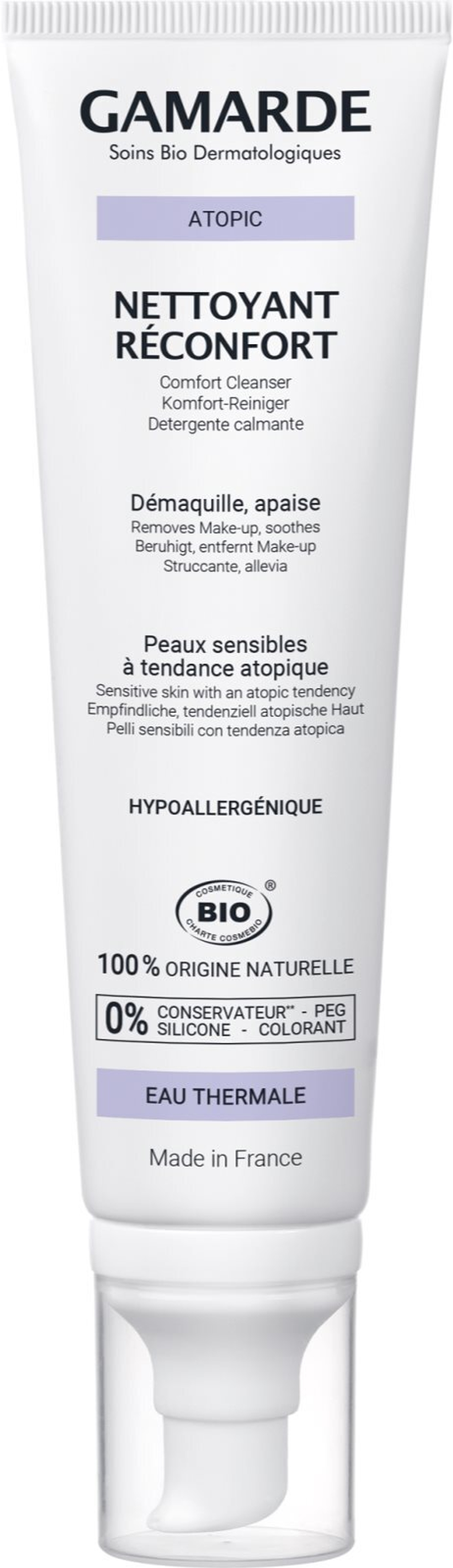 Gamarde Nettoyant Reconfort - очищающее молочко для чувствительной кожи /   100  ml  / GTIN 3760141877165