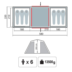 Палатка двухкомнатная Tramp Brest 6 V2, песочный