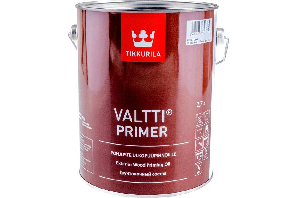 Грунт антисептик TIK Valtti Primer содержит масло (2,7л)