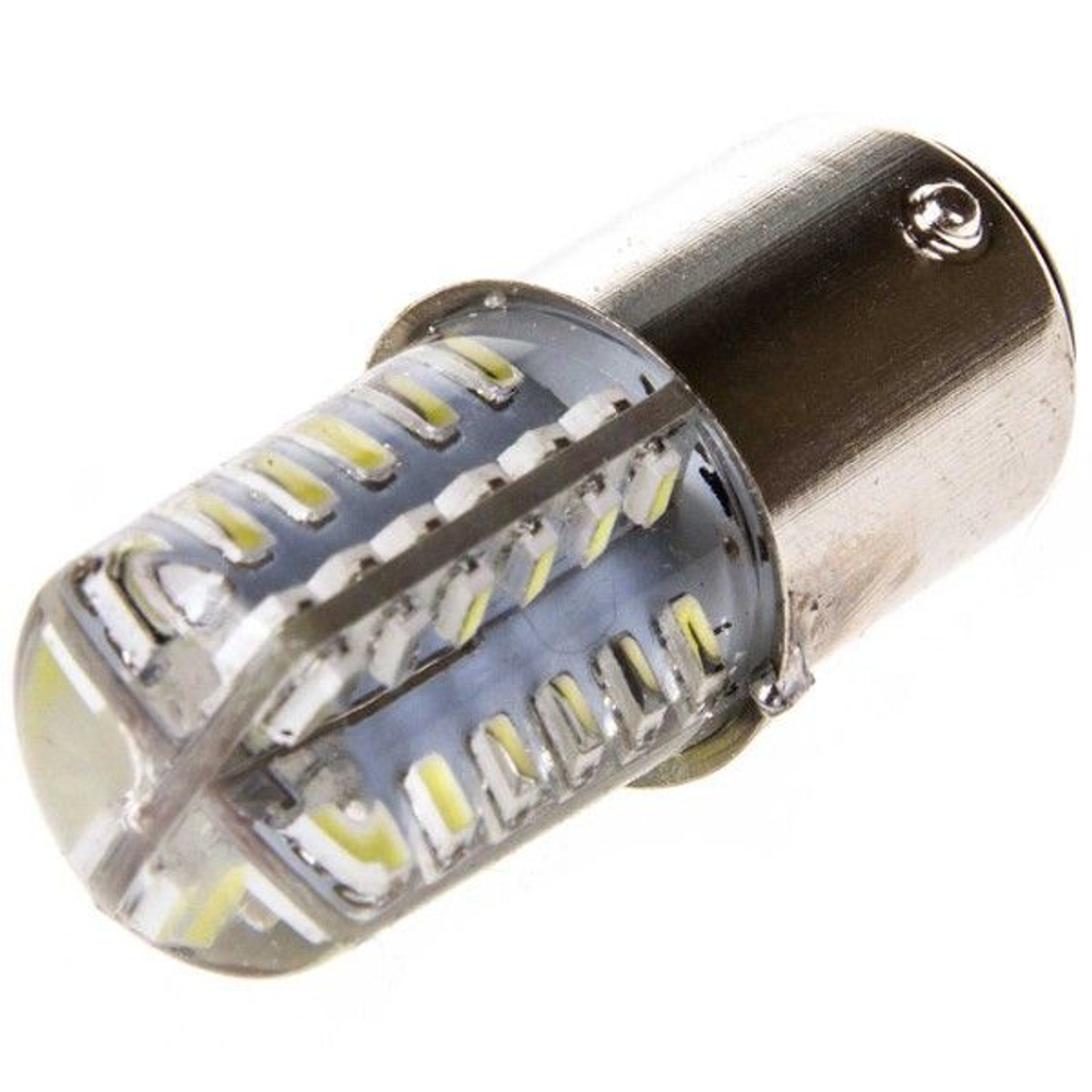 Лампа светодиодная 12V 21/5W металлический цоколь 2-конт. белый 48 SMD BAY15d 2 шт. Skyway