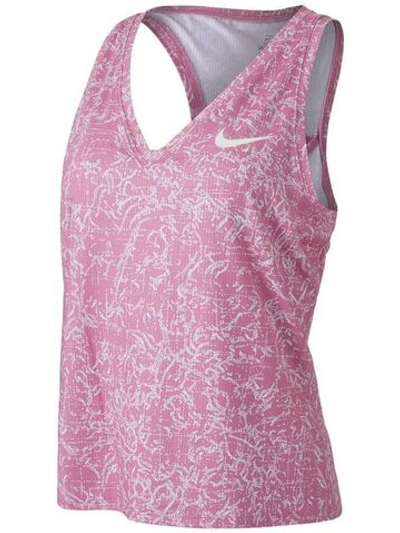 Женский топ теннисный Nike Court Victory Tank Print W - elemental pink/white