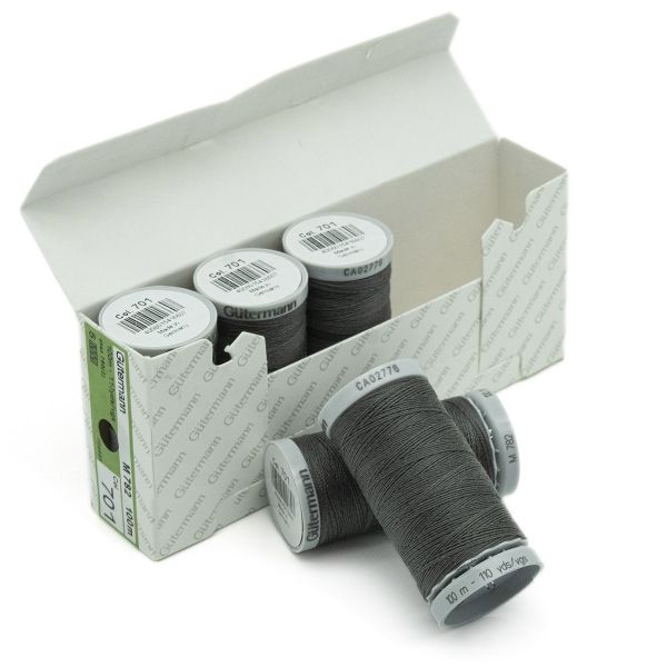 Нитки суперкрепкие Gutermann Extra Strong M782 №40 (100 метров), 5 кат. | 701 стальной серый