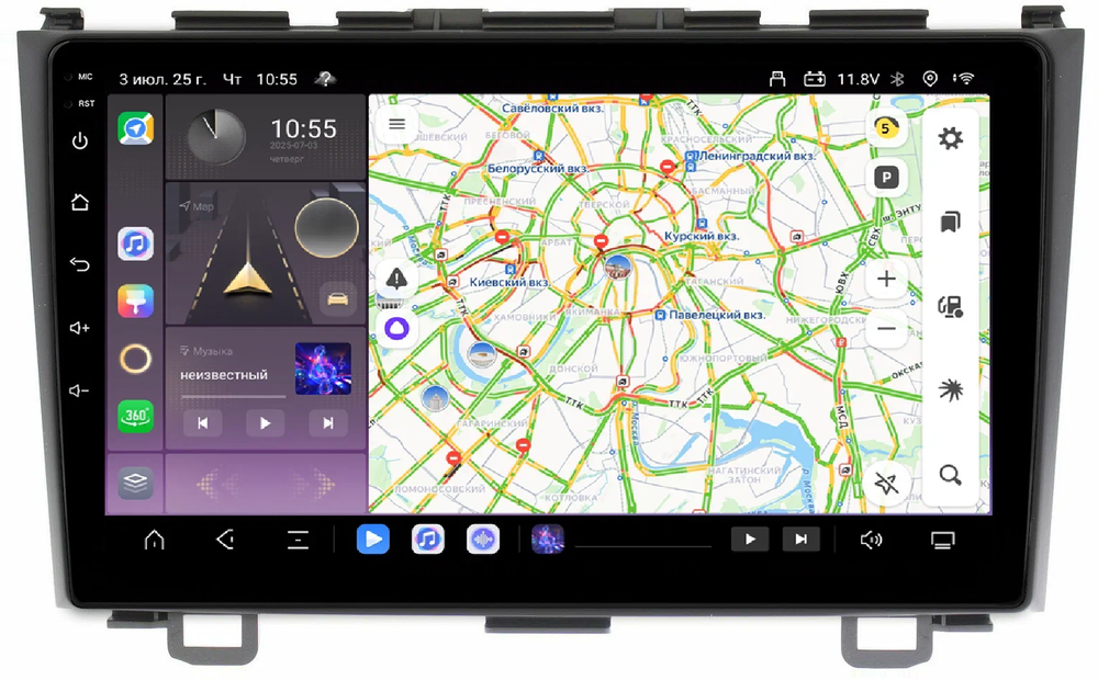 Магнитола для Honda CR-V 2006-2012 - Kuberg QLed, Android 13, TS20, CarPlay, SIM-слот