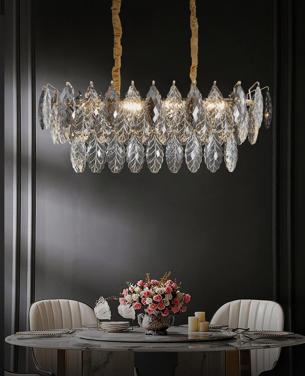 Люстра D8011P/L-800 gold/smoky