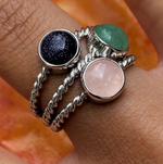 кольцо emily с розовым кварцем