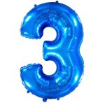 FM Шар 40" / 102 см "Цифра 3" Синий (БГ-60)