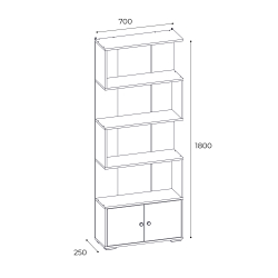 Стеллаж Ромео-2, белый
