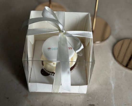 Капкейки с логотипом, печать на мастике, упаковка на 1 шт