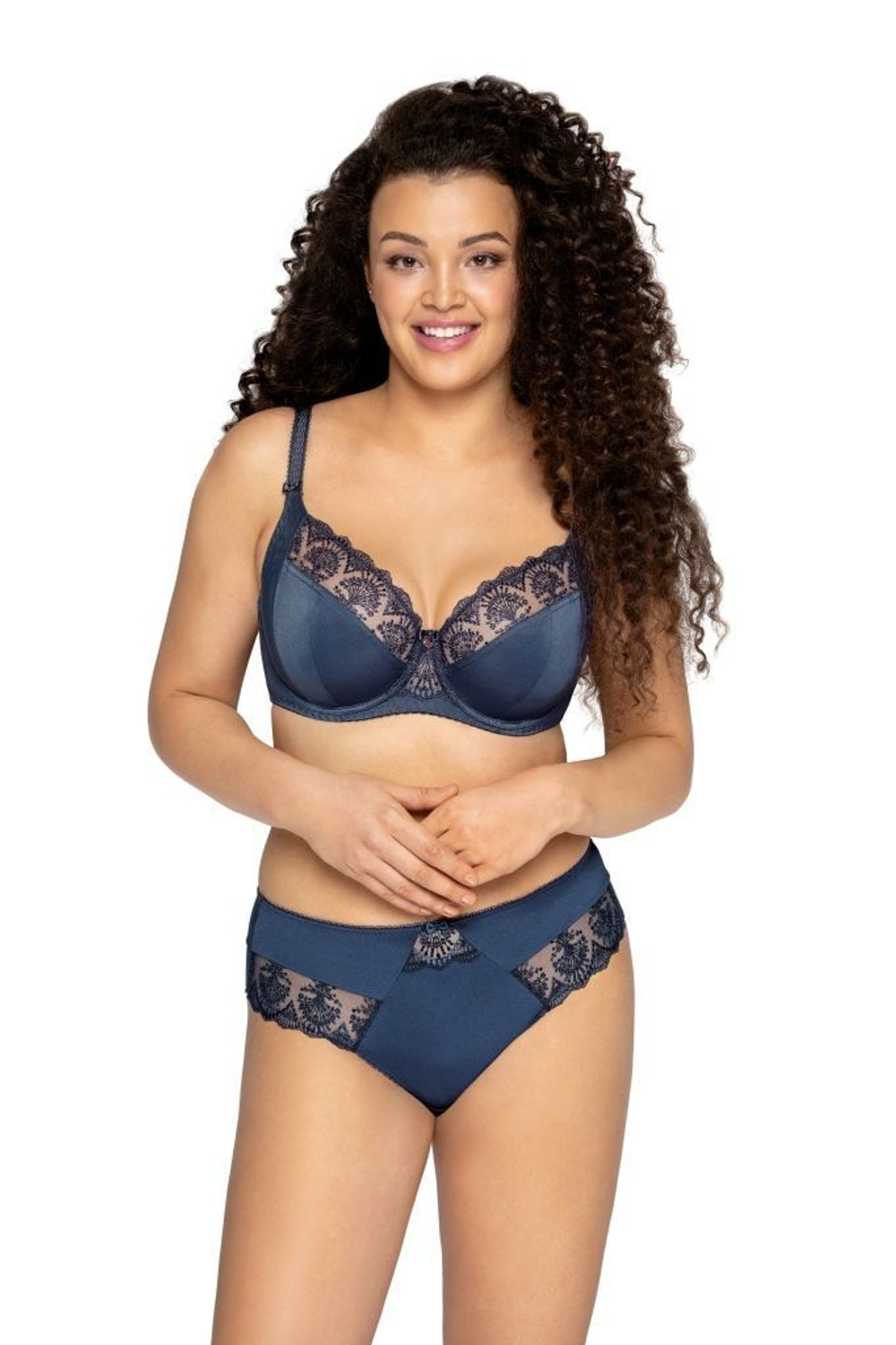 Трусики-бразилиана из эластичного трикотажного полотна и сетки (Размер: XL) (Цвет: черный)