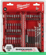 Набор бит Milwaukee Shockwave 48шт в пластиковом кейсе (4932492005)