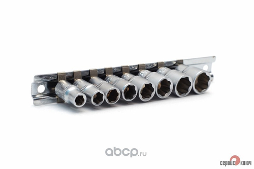 Набор головок 8 предм. (1/4) 6-13 мм (Сервис Ключ)