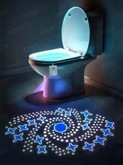 Подсветка для унитаза с датчиком движения / Ночник для туалета / ЛерАрт