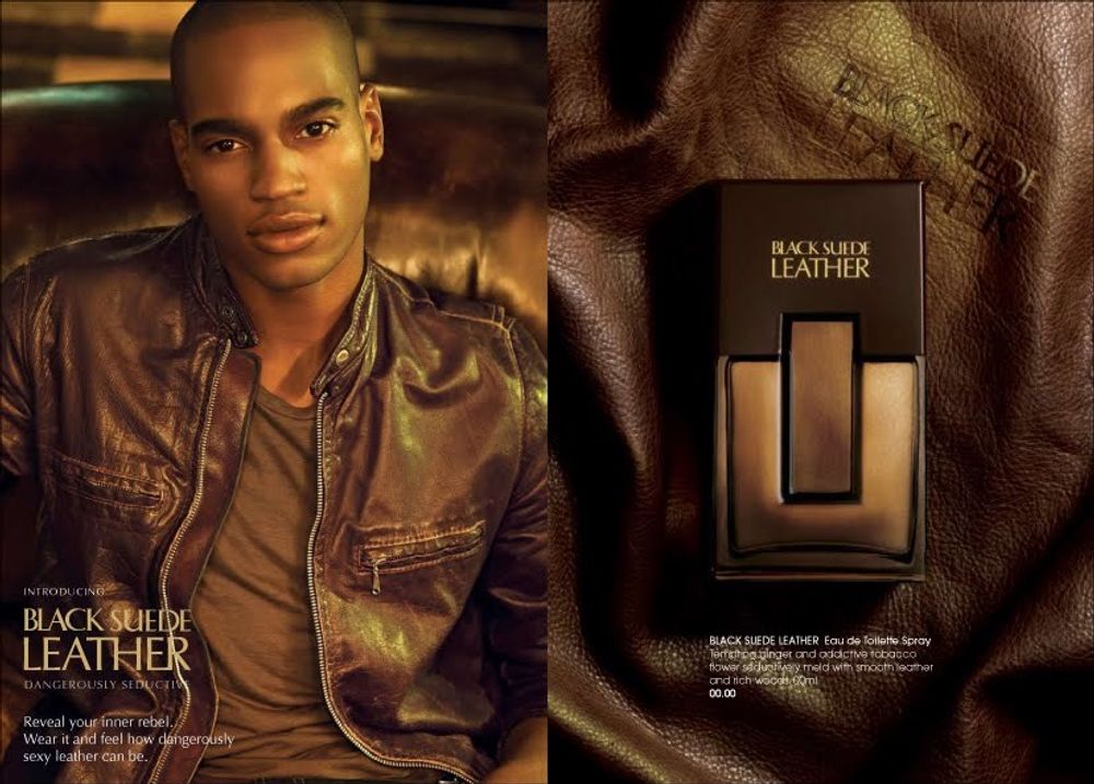 Avon Black Suede Leather