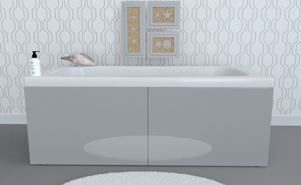 Экран под ванну откидной TR-5-018 светло-серый глянец