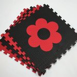 Мягкий пол "Цветочки" 500x500x10 мм 45 шор