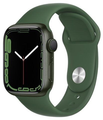 Умные часы Apple Watch Series 7 45mm Aluminium with Sport Band, зеленый клевер (MKN73RU/A)