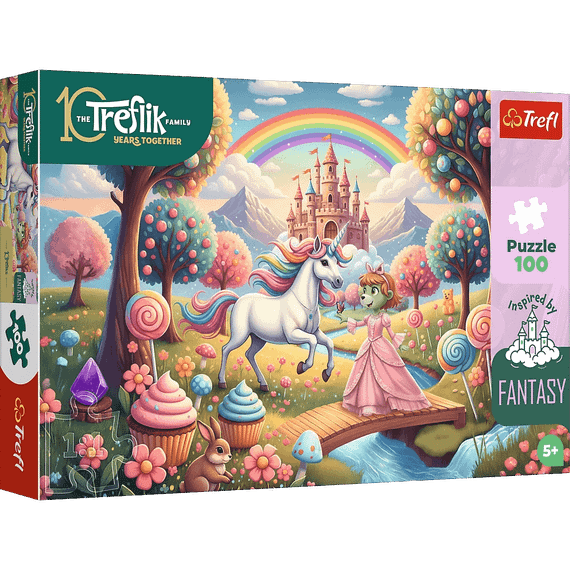 Pazl \ Puzzle \ Пазлы Puzzles - "100" Inspired By Fantasy - Unicorn in Candyland / KAZSTUDIO SA The Treflik Family