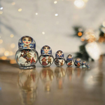 Матрешка 16см "Русская зима" 7 мест